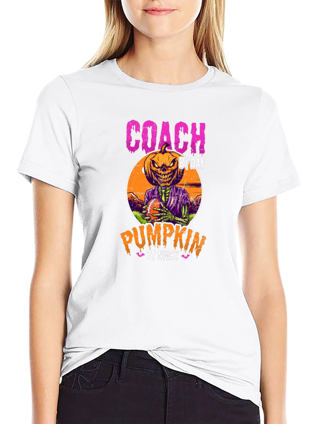 Coach By Day Pumpkin By Night Halloween T-Shirt