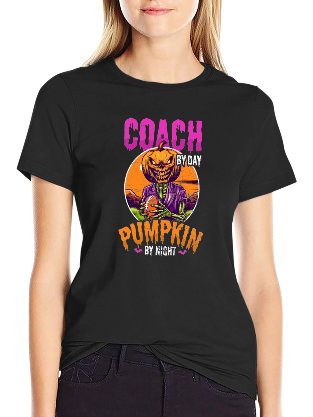Coach By Day Pumpkin By Night Halloween T-Shirt