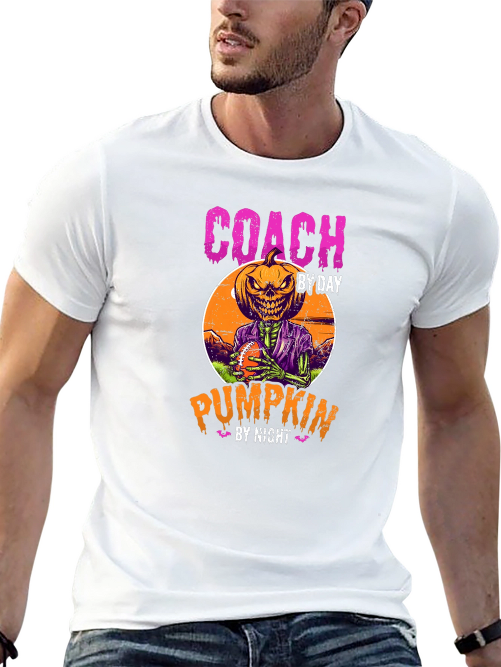 Coach By Day Pumpkin By Night Halloween T-Shirt