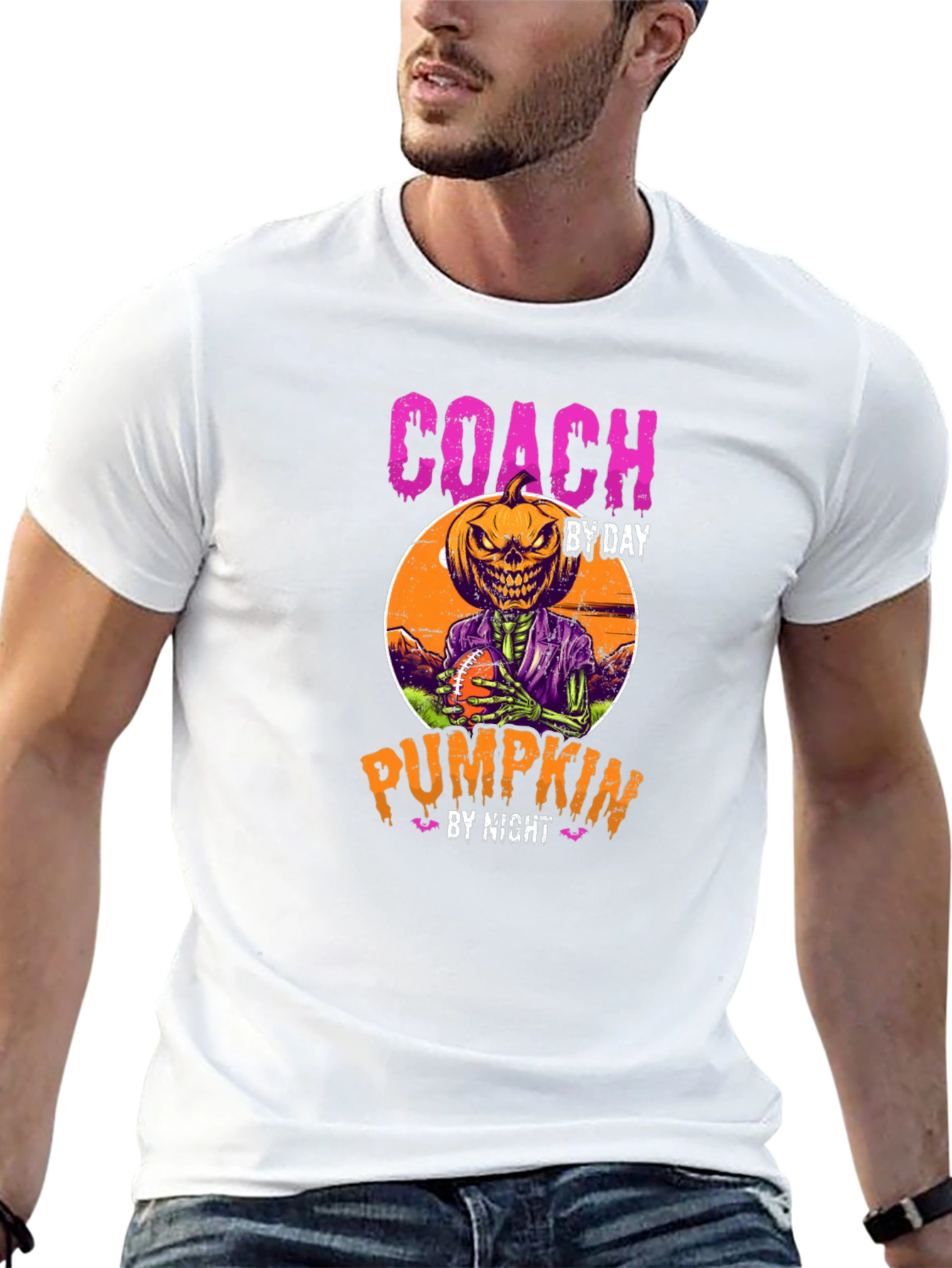 Coach By Day Pumpkin By Night Halloween T-Shirt