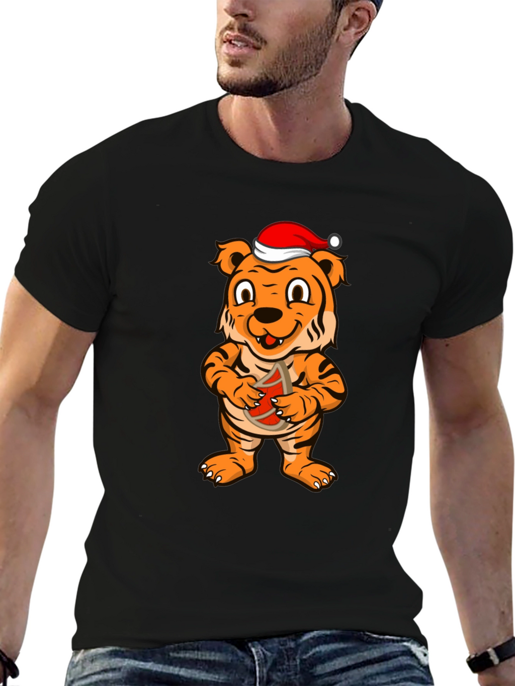 Festive Tiger Graphic Tee