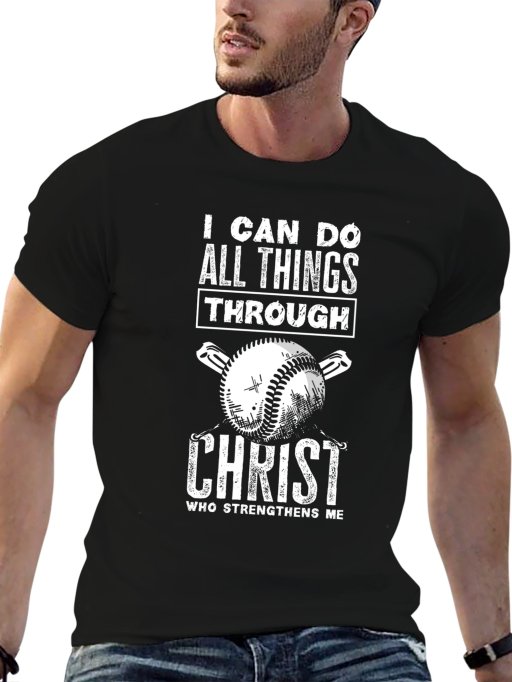 I Can Do All Things Through Christ Baseball T-Shirt