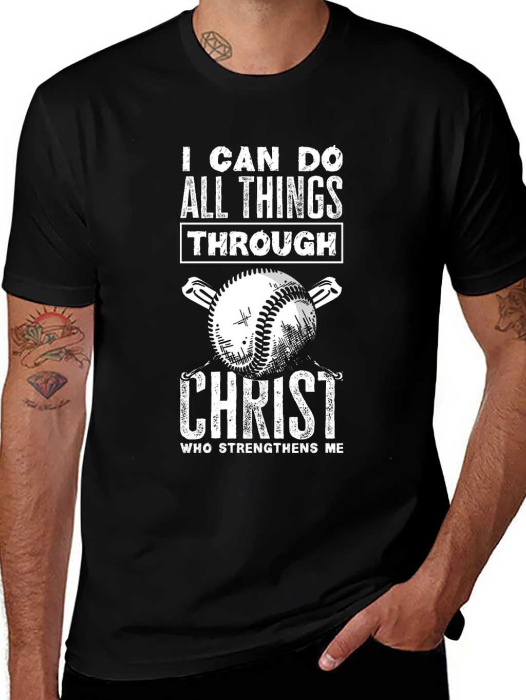 I Can Do All Things Through Christ Baseball T-Shirt