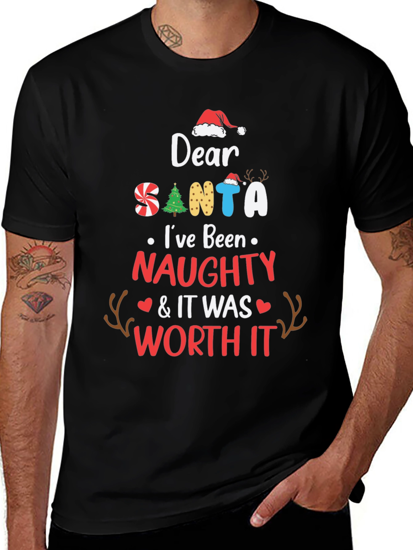 Naughty Santa T-Shirt: Worth It Design