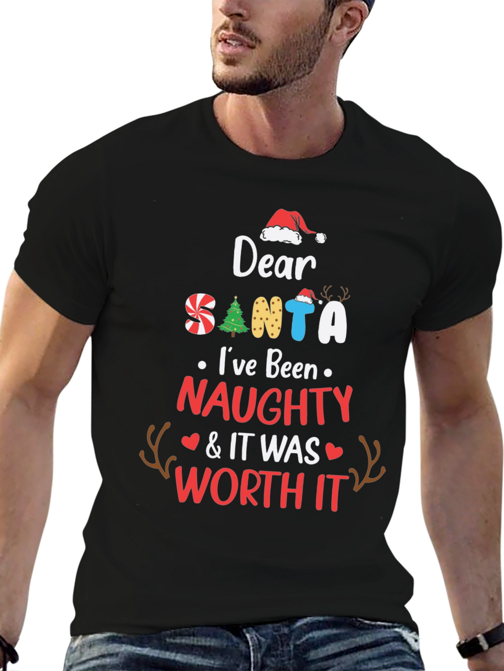 Naughty Santa T-Shirt: Worth It Design