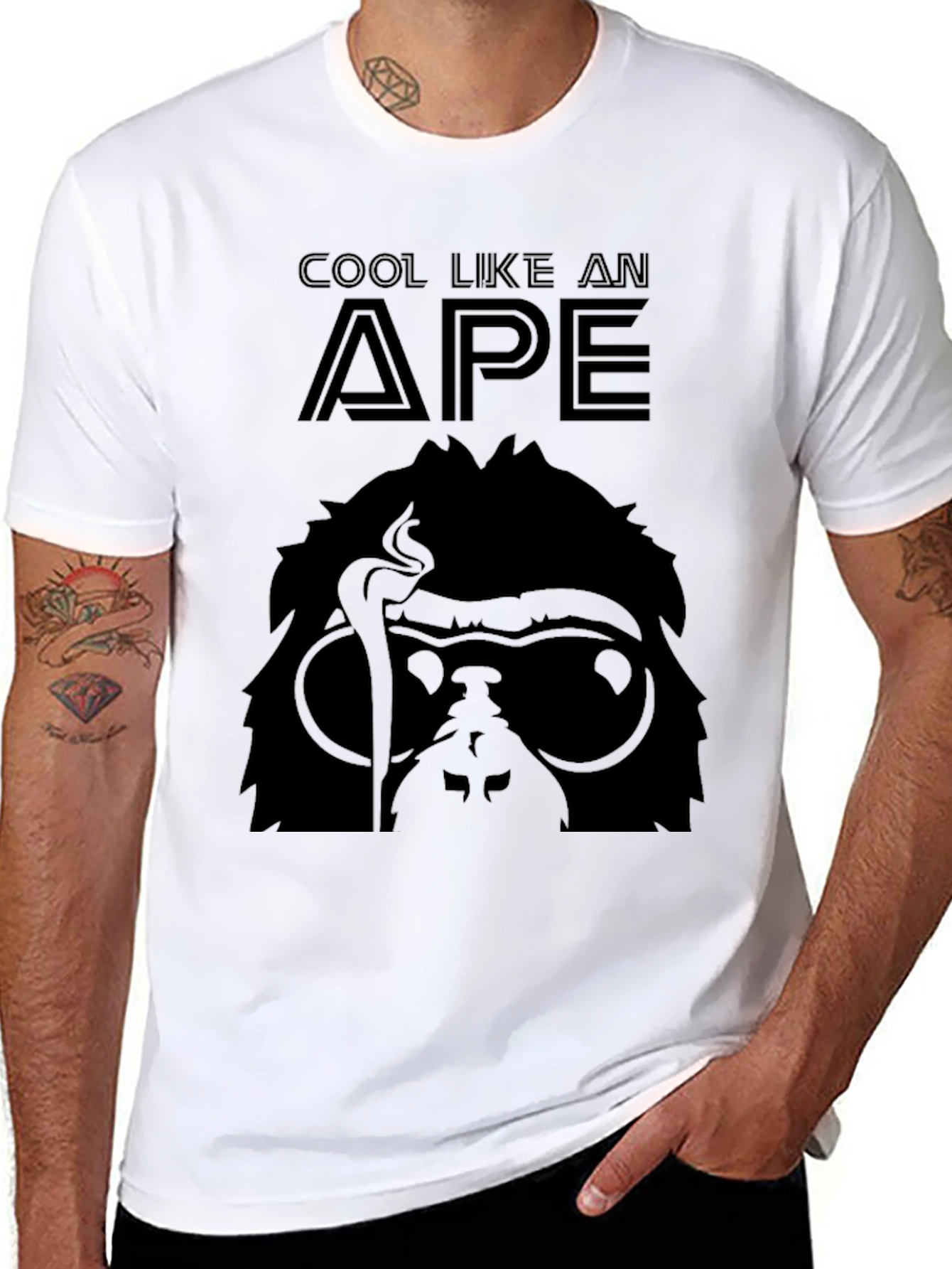 Cool Ape Graphic T-Shirt - Black