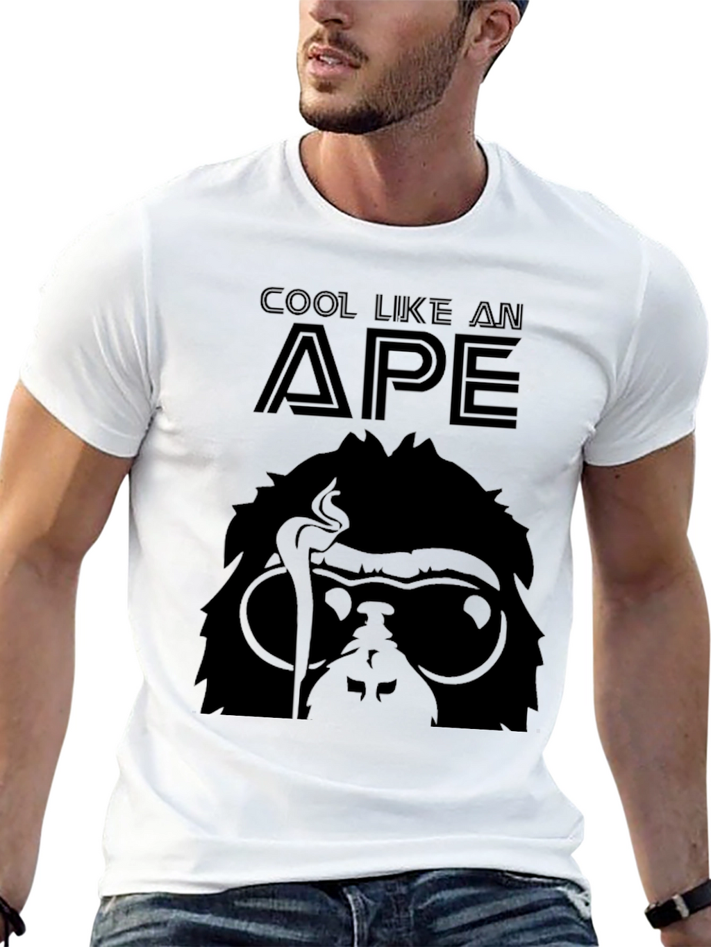 Cool Ape Graphic T-Shirt - Black