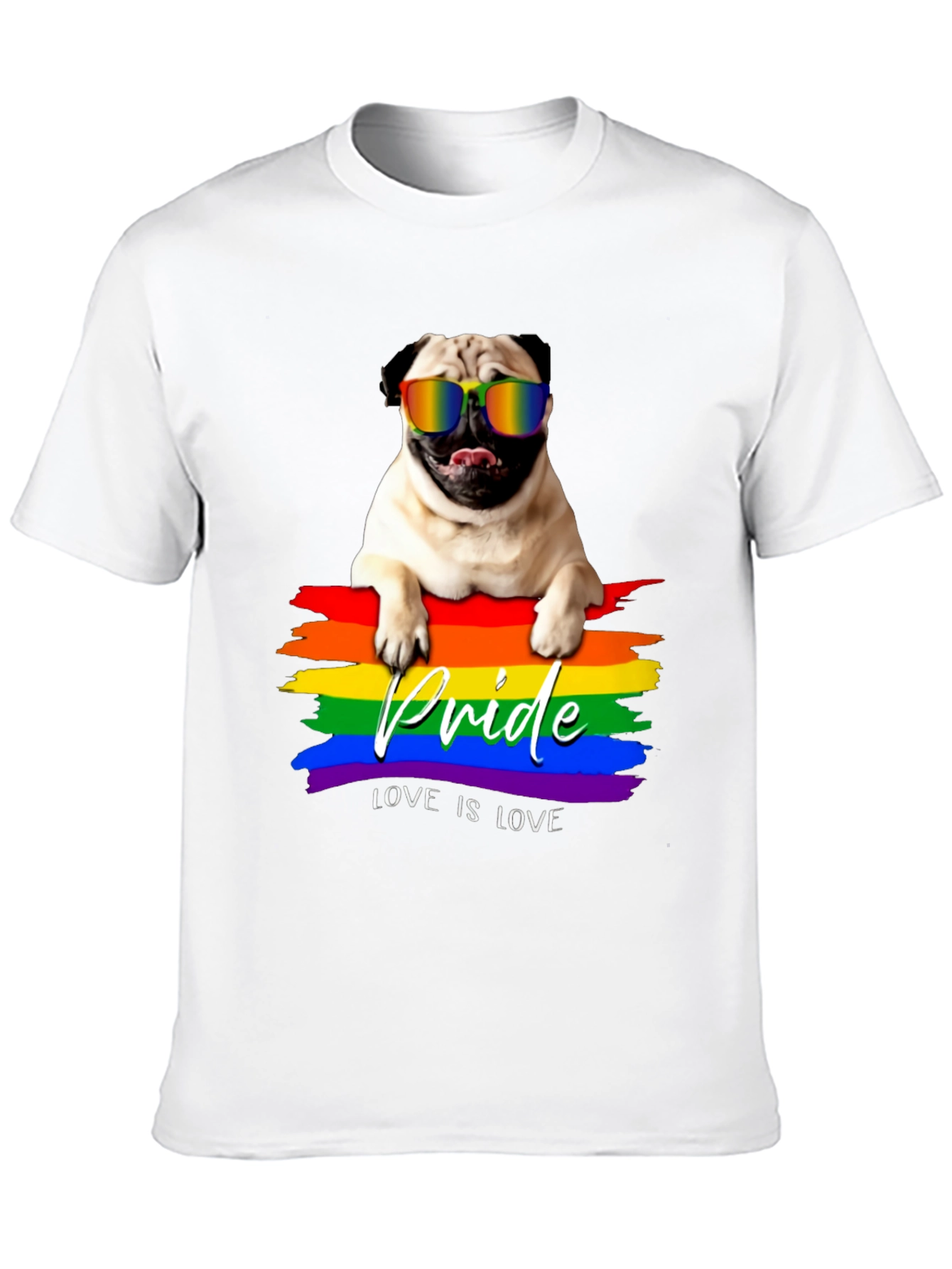 Pug Pride T-Shirt - Love is Love!