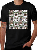Festive Fireplace Pattern Tee