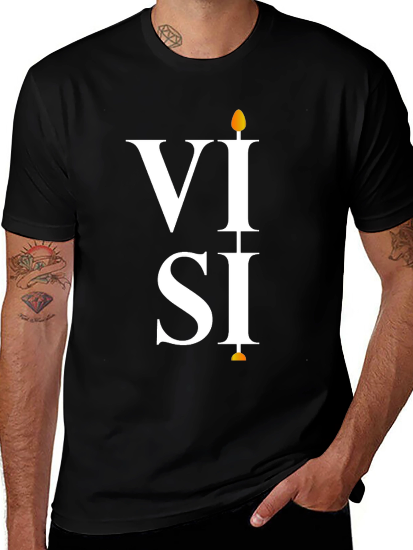 Visi Candle Graphic T-Shirt - Modern Streetwear