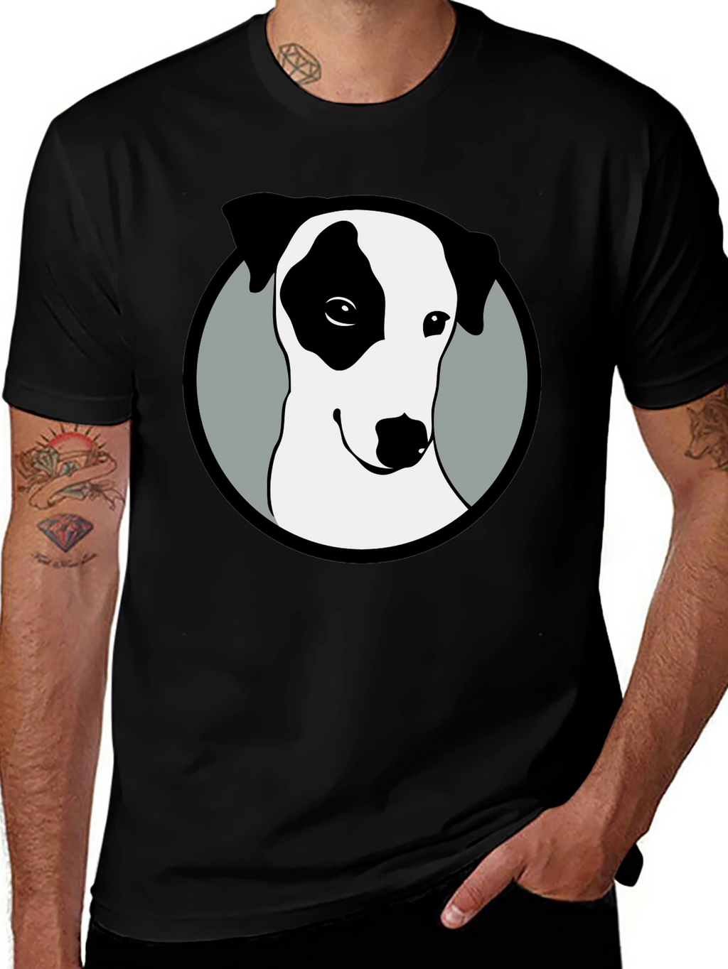 Dog Graphic Black T-Shirt