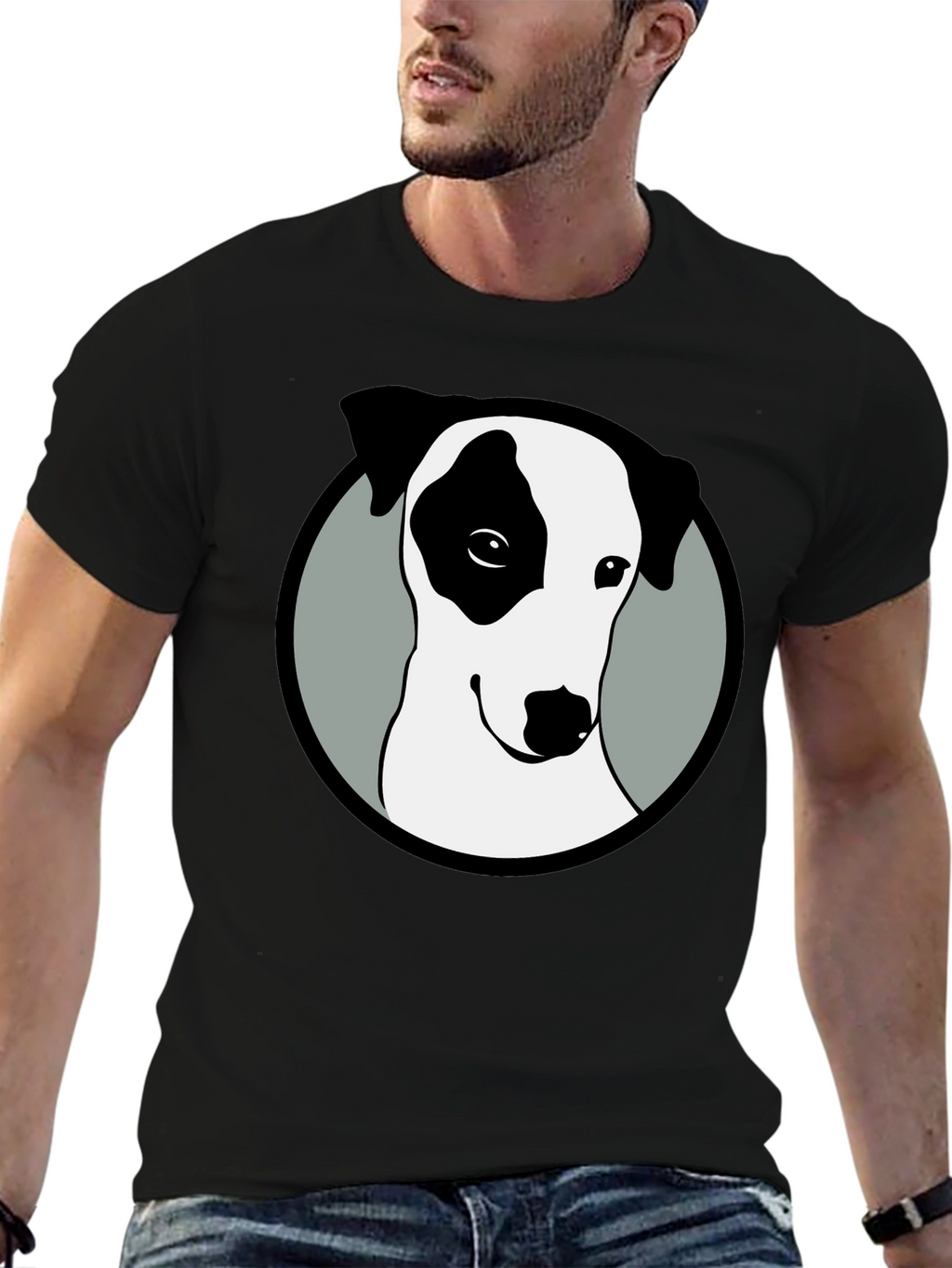 Dog Graphic Black T-Shirt