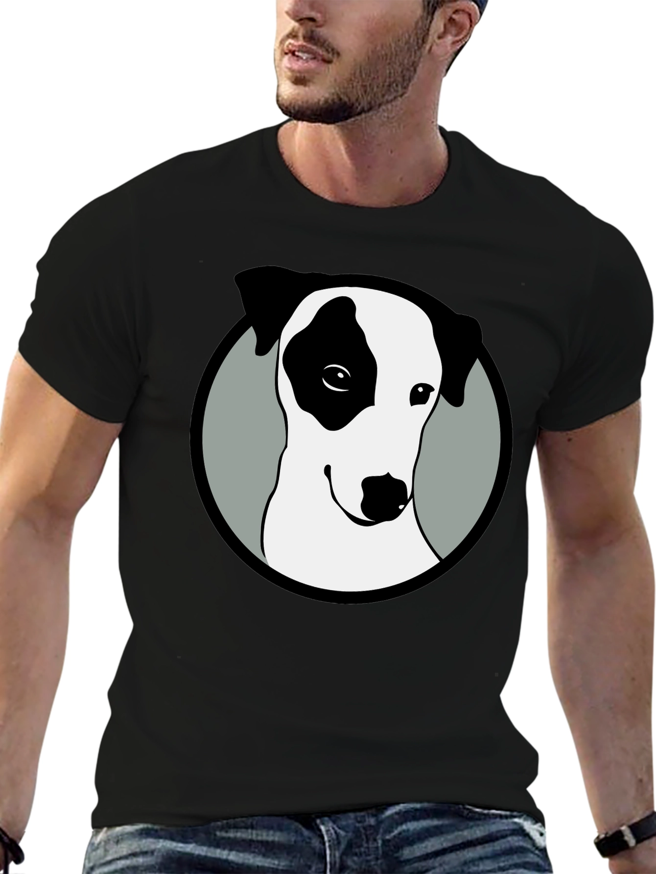 Dog Graphic Black T-Shirt