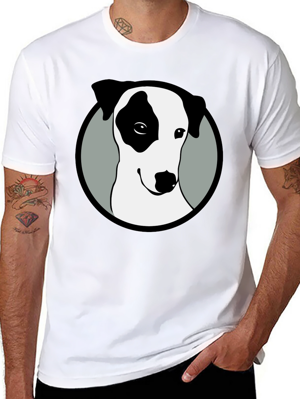 Dog Graphic Black T-Shirt