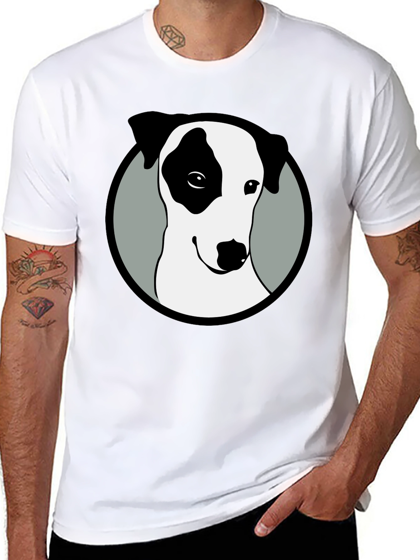 Dog Graphic Black T-Shirt