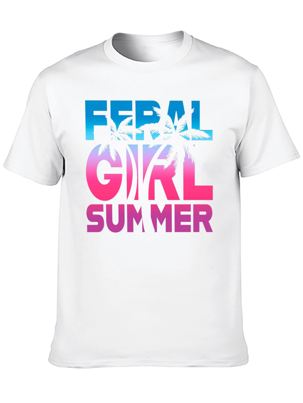 Feral Girl Summer Graphic Tee - Black Unisex T-Shirt