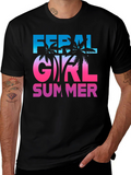 Feral Girl Summer Graphic Tee - Black Unisex T-Shirt