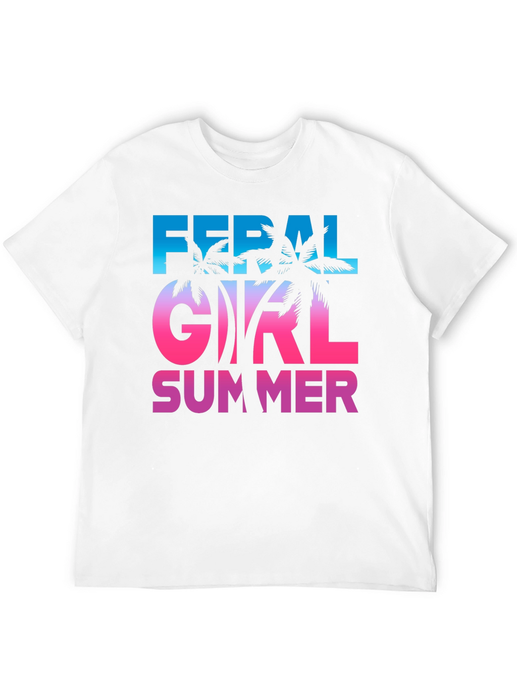 Feral Girl Summer Graphic Tee - Black Unisex T-Shirt