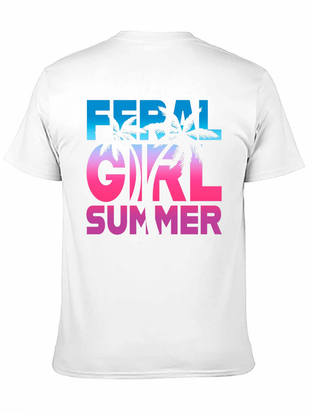 Feral Girl Summer Graphic Tee - Black Unisex T-Shirt