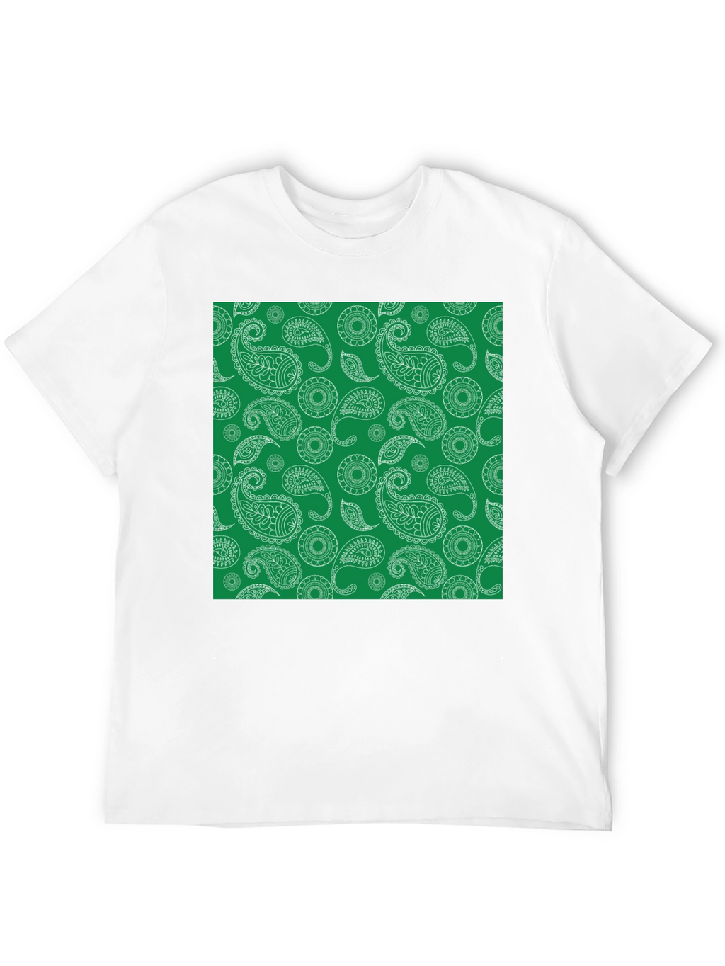 Paisley Pattern Tee - Stylish Black T-Shirt