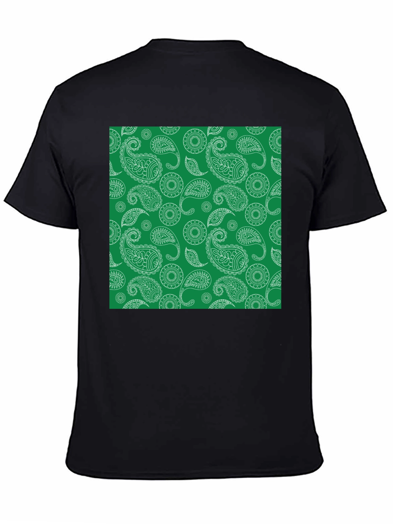 Paisley Pattern Tee - Stylish Black T-Shirt