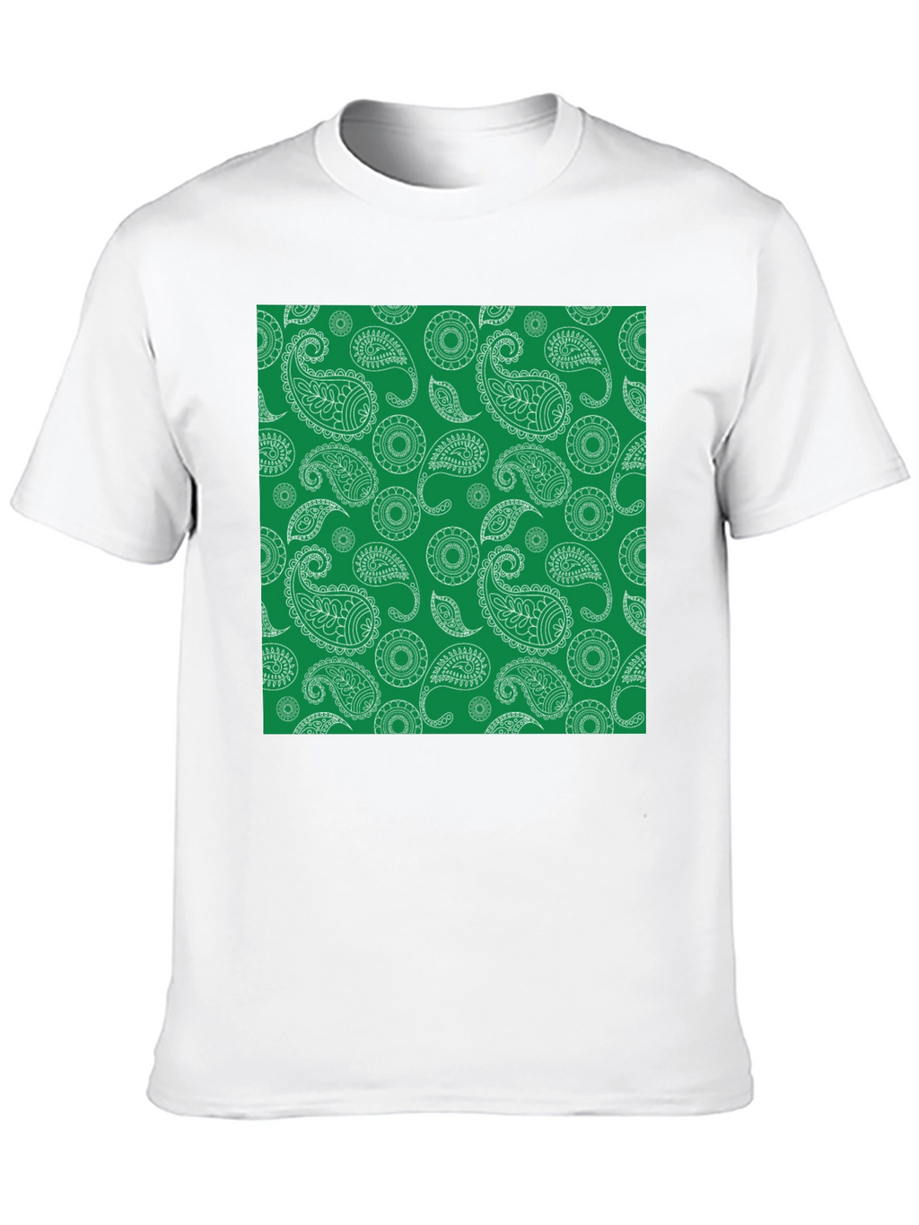 Paisley Pattern Tee - Stylish Black T-Shirt