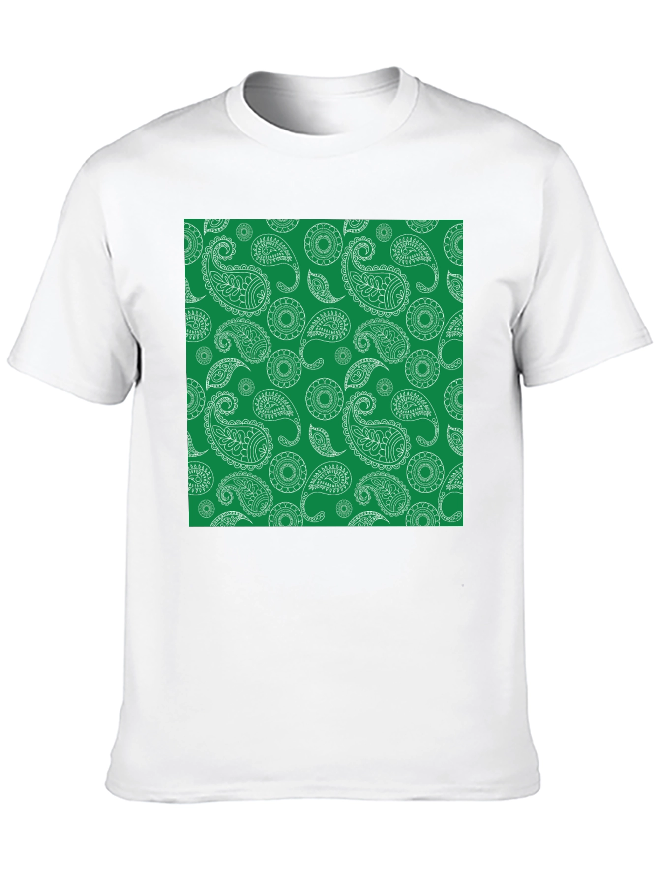 Paisley Pattern Tee - Stylish Black T-Shirt