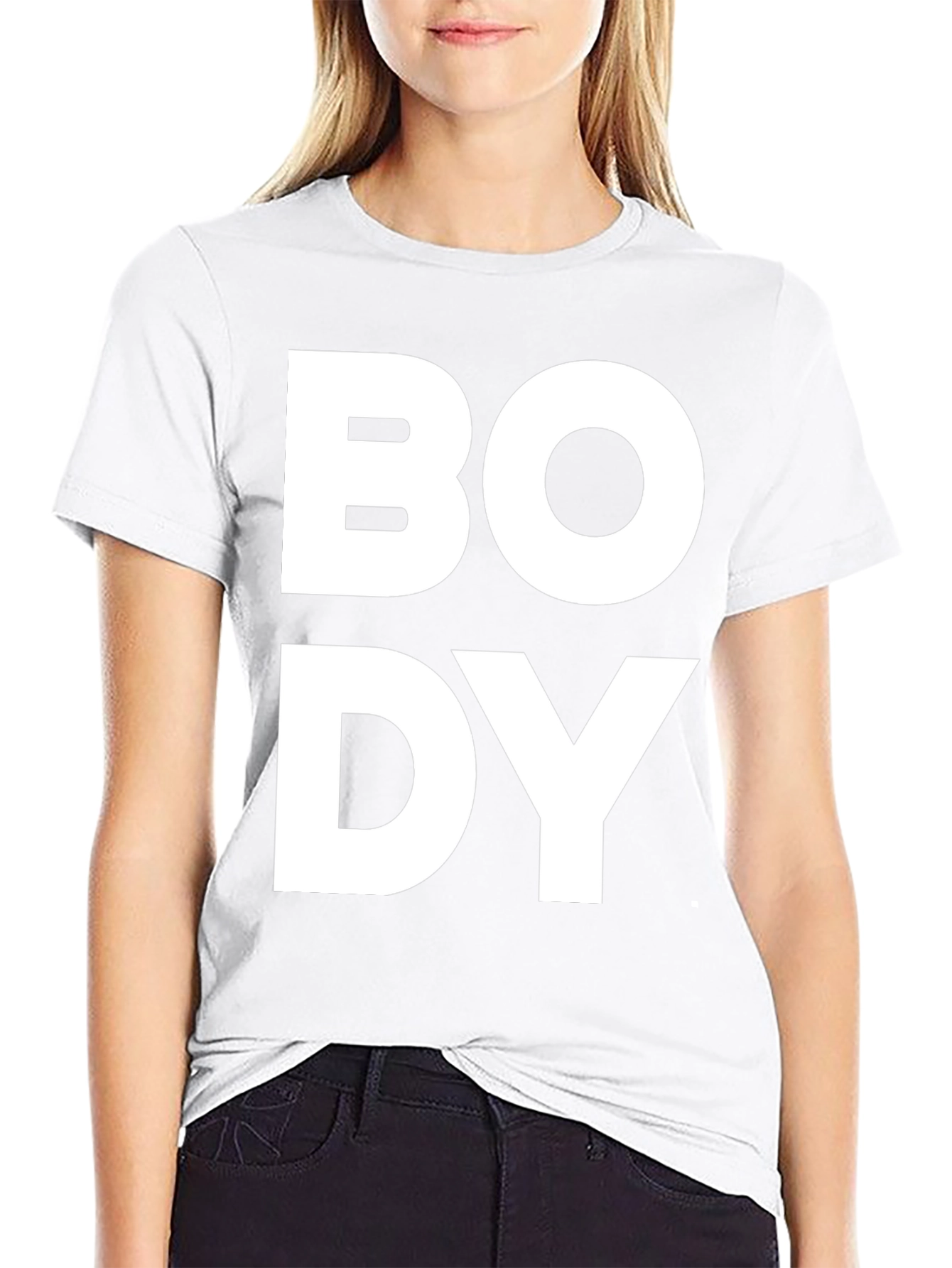 Bold BODY Graphic Tee - Black Cotton T-Shirt