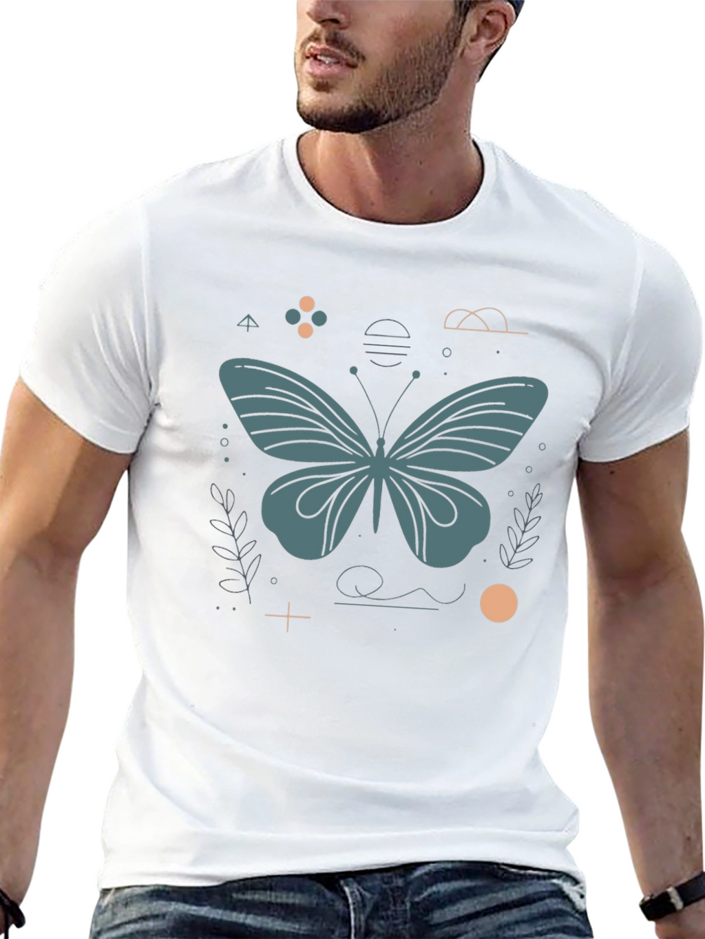 Butterfly Graphic Tee - Modern Minimalist Design