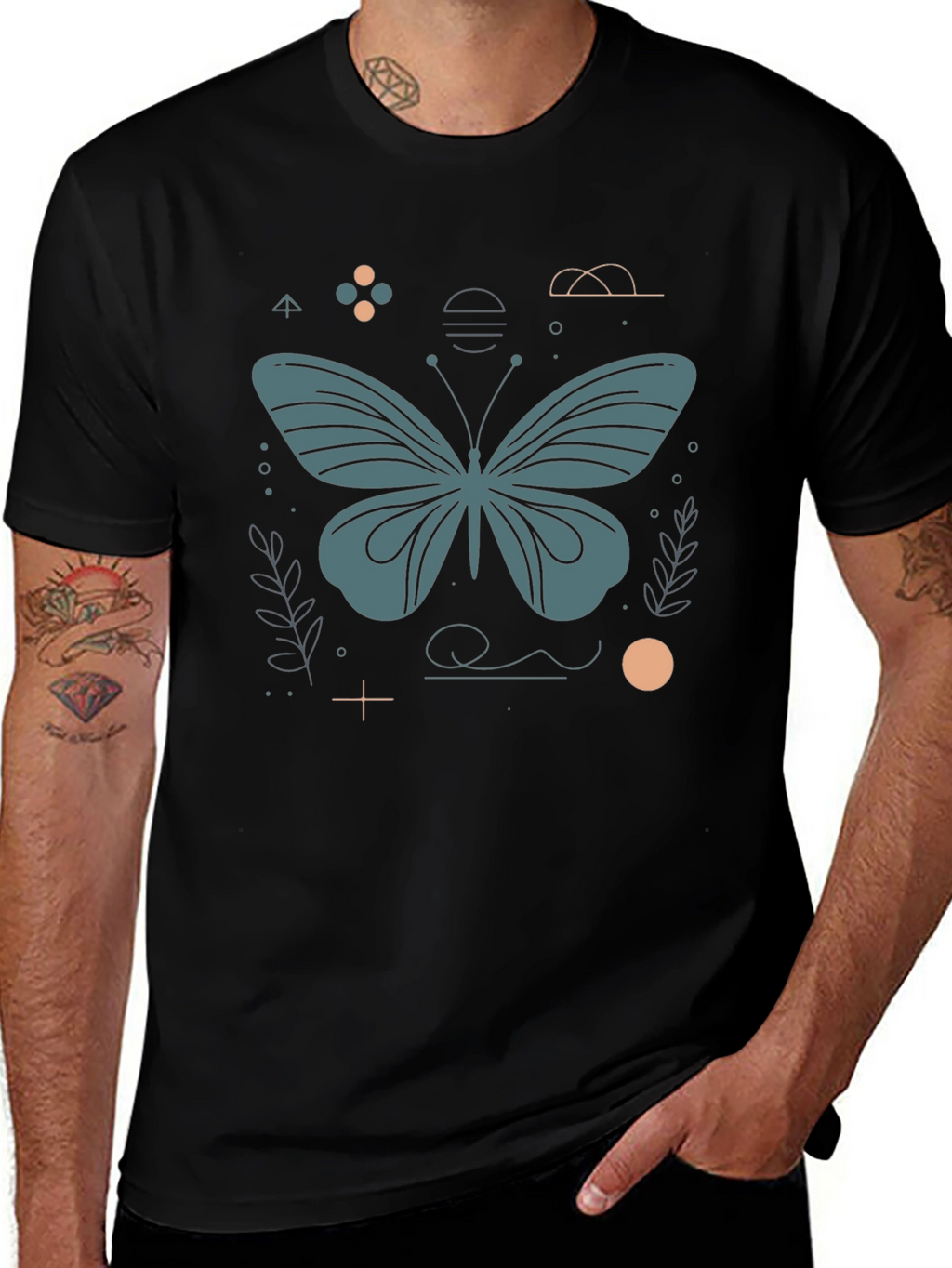 Butterfly Graphic Tee - Modern Minimalist Design