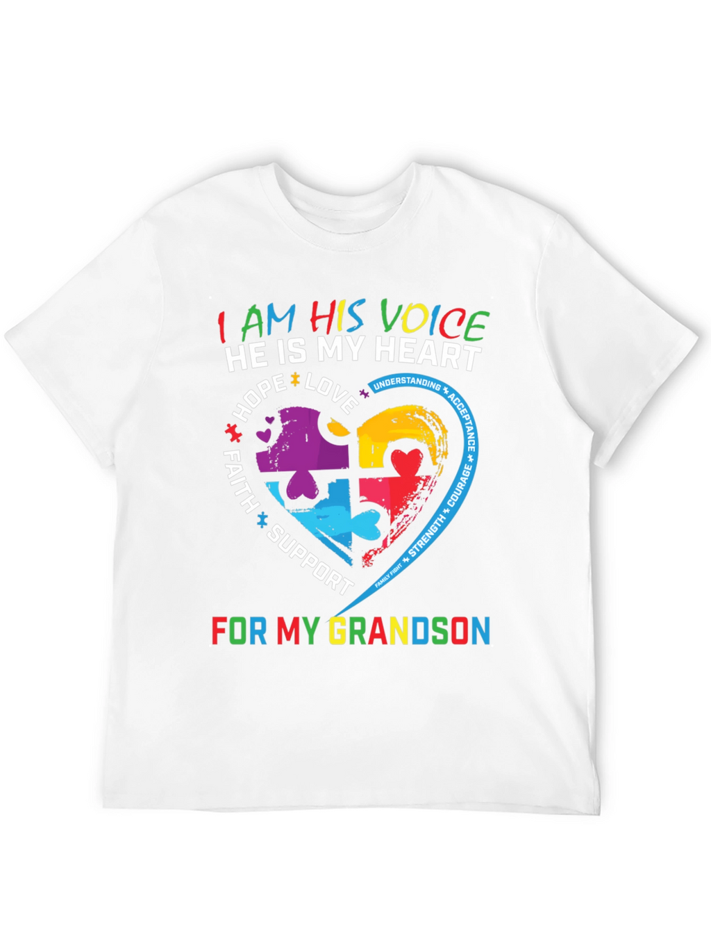 Autism Awareness Grandson T-Shirt