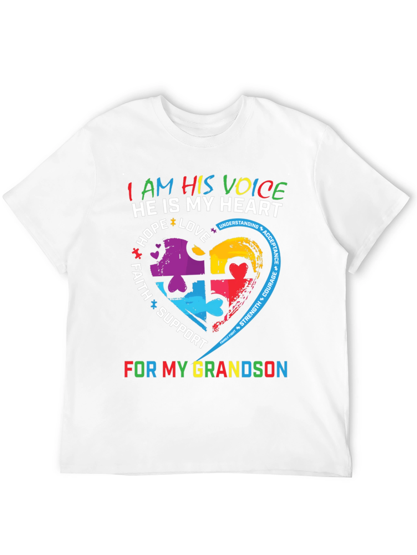Autism Awareness Grandson T-Shirt