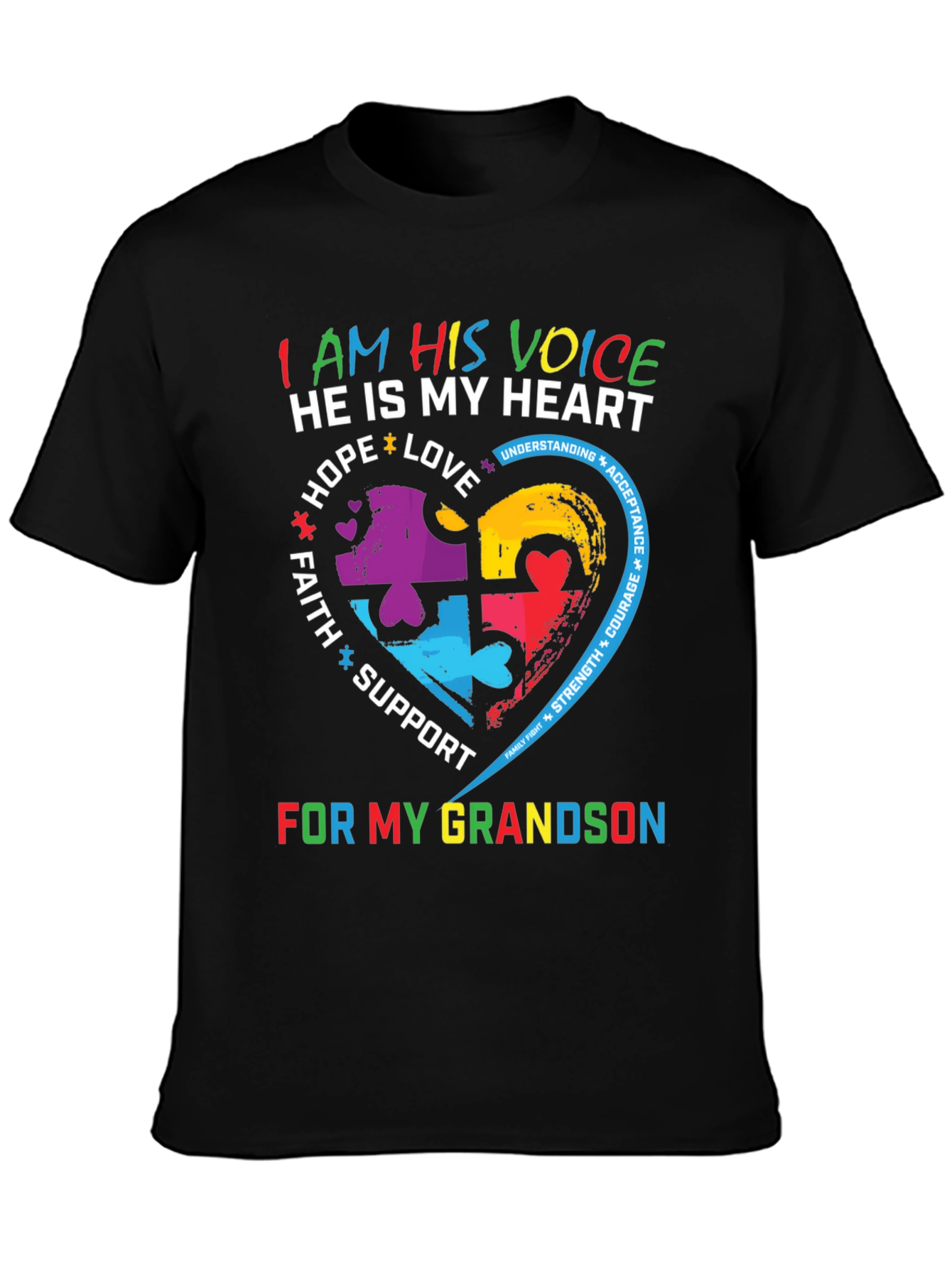 Autism Awareness Grandson T-Shirt