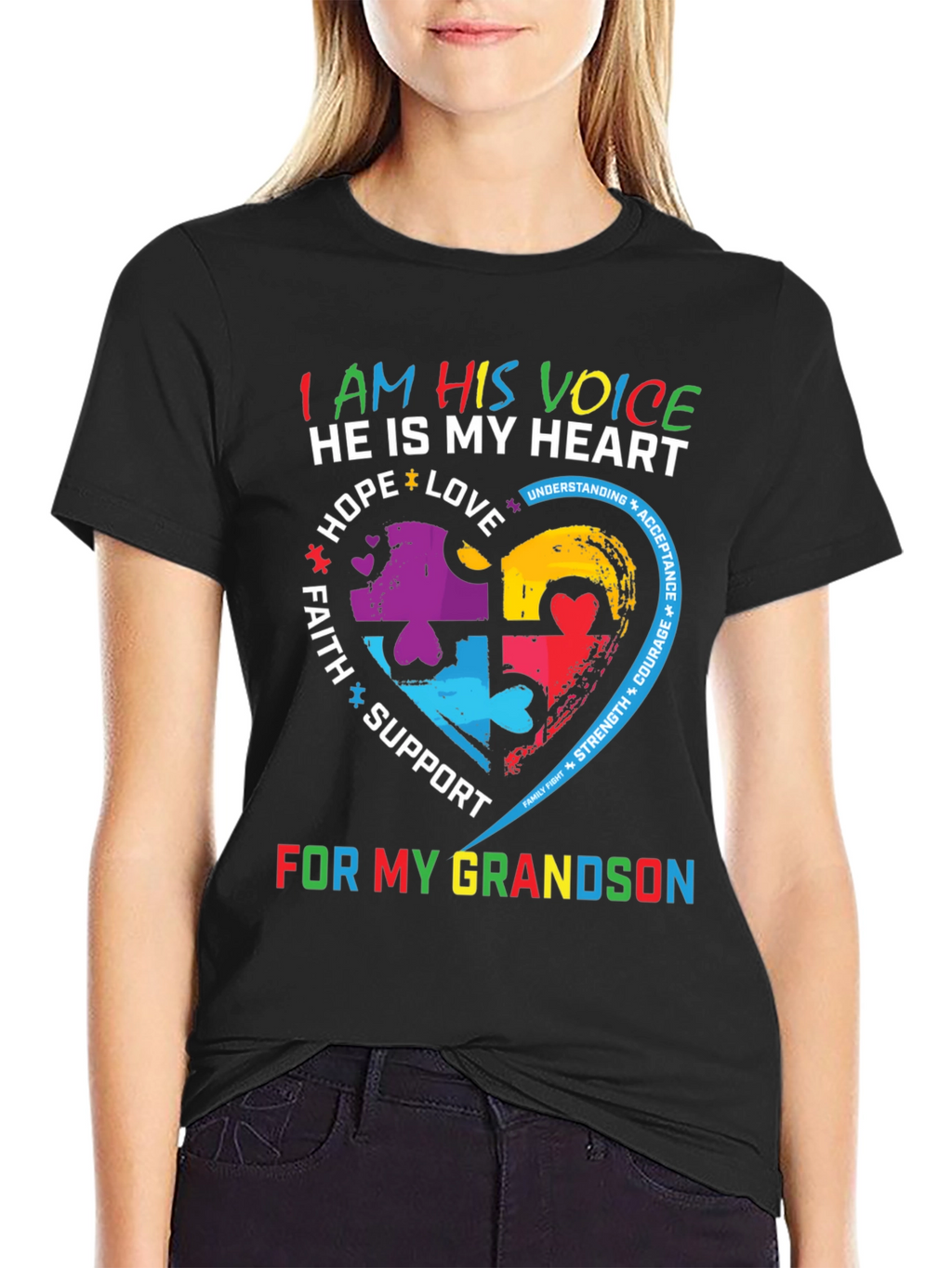 Autism Awareness Grandson T-Shirt