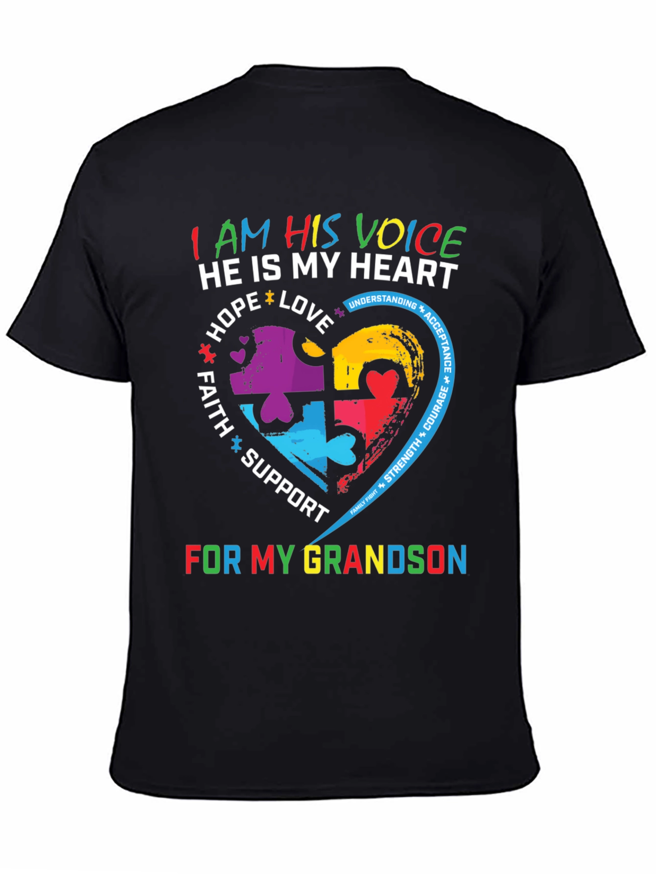 Autism Awareness Grandson T-Shirt