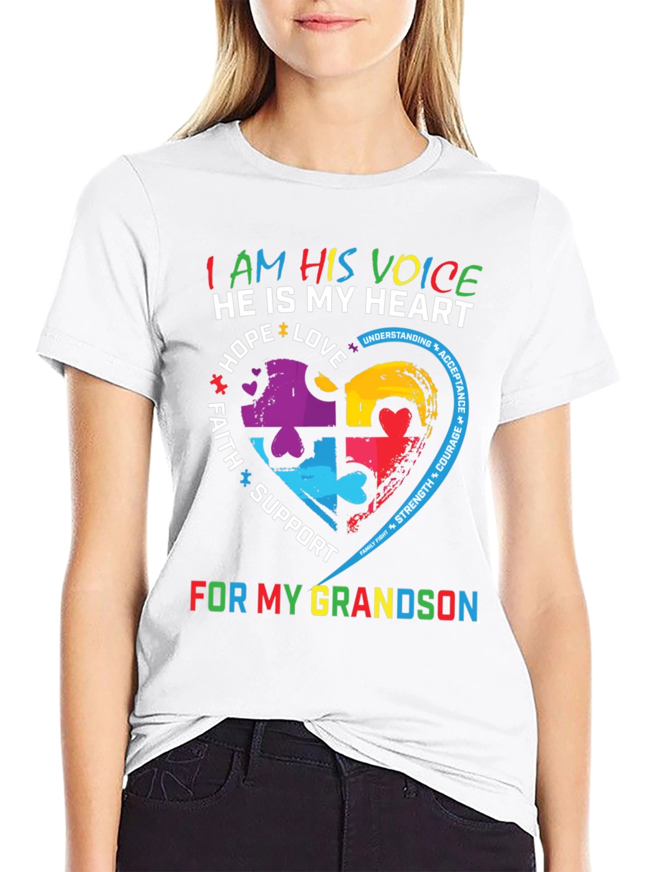 Autism Awareness Grandson T-Shirt