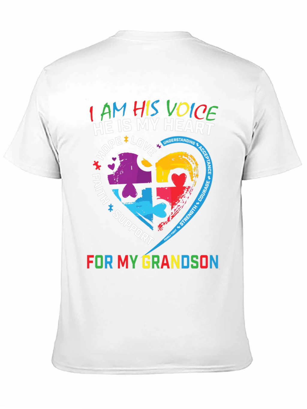 Autism Awareness Grandson T-Shirt