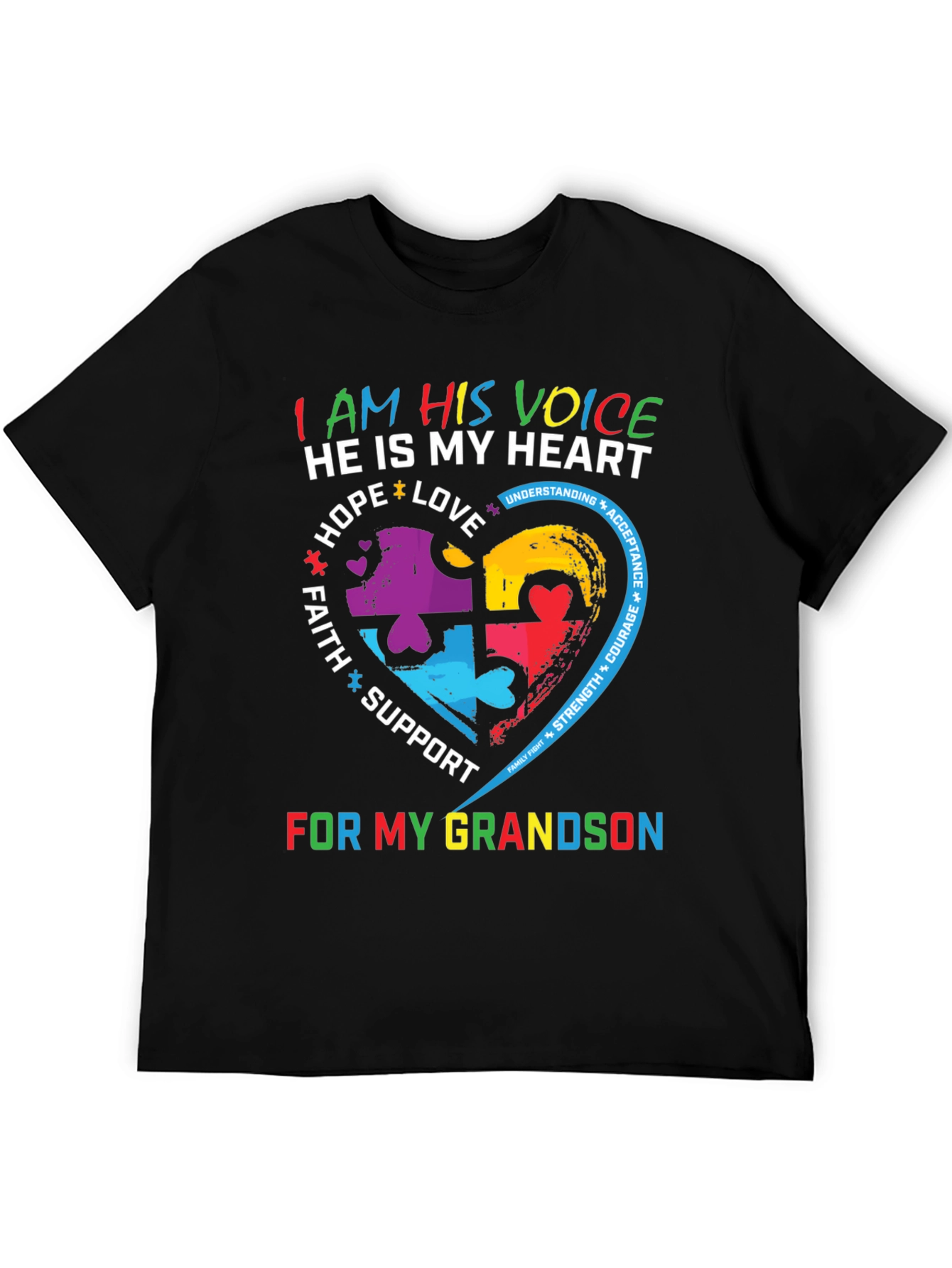Autism Awareness Grandson T-Shirt