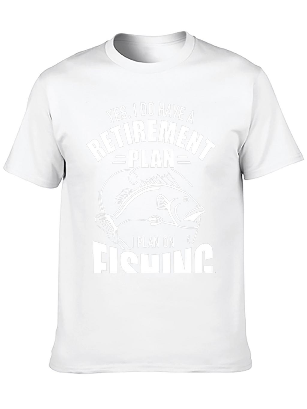 Retirement Plan Fishing Black T-Shirt