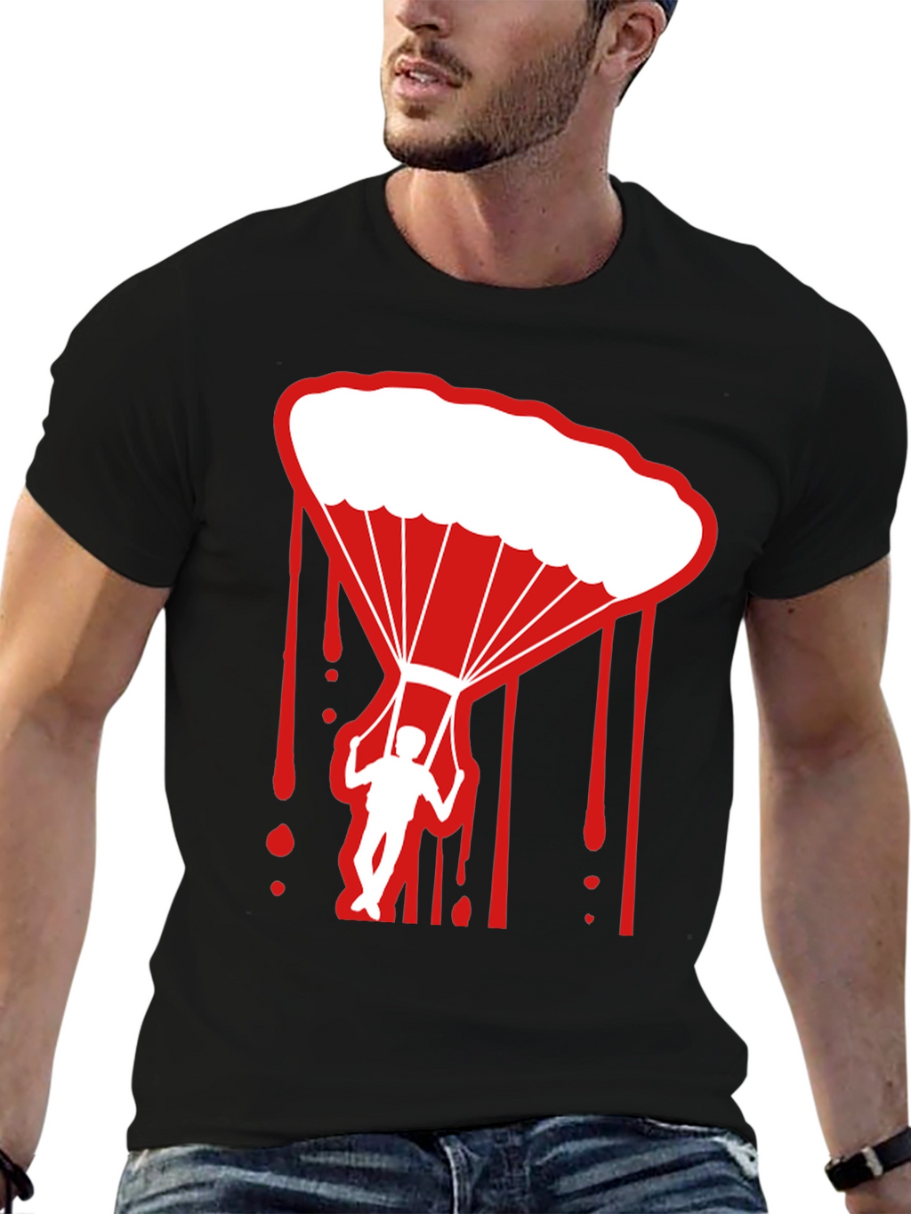 Parachute Graphic Tee - Skydiving Adventure Shirt