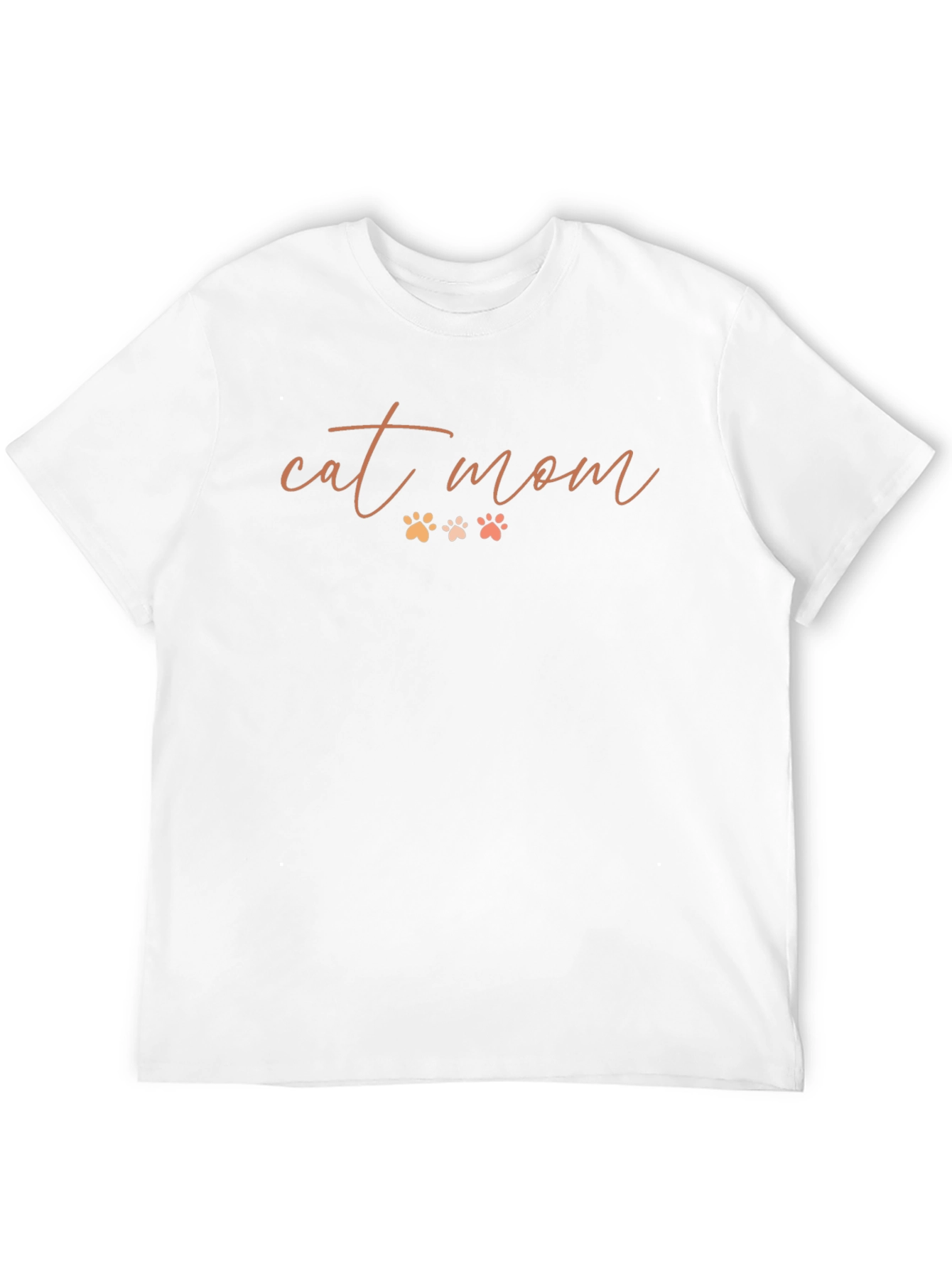 Cat Mom T-Shirt - Cute Paw Print Design