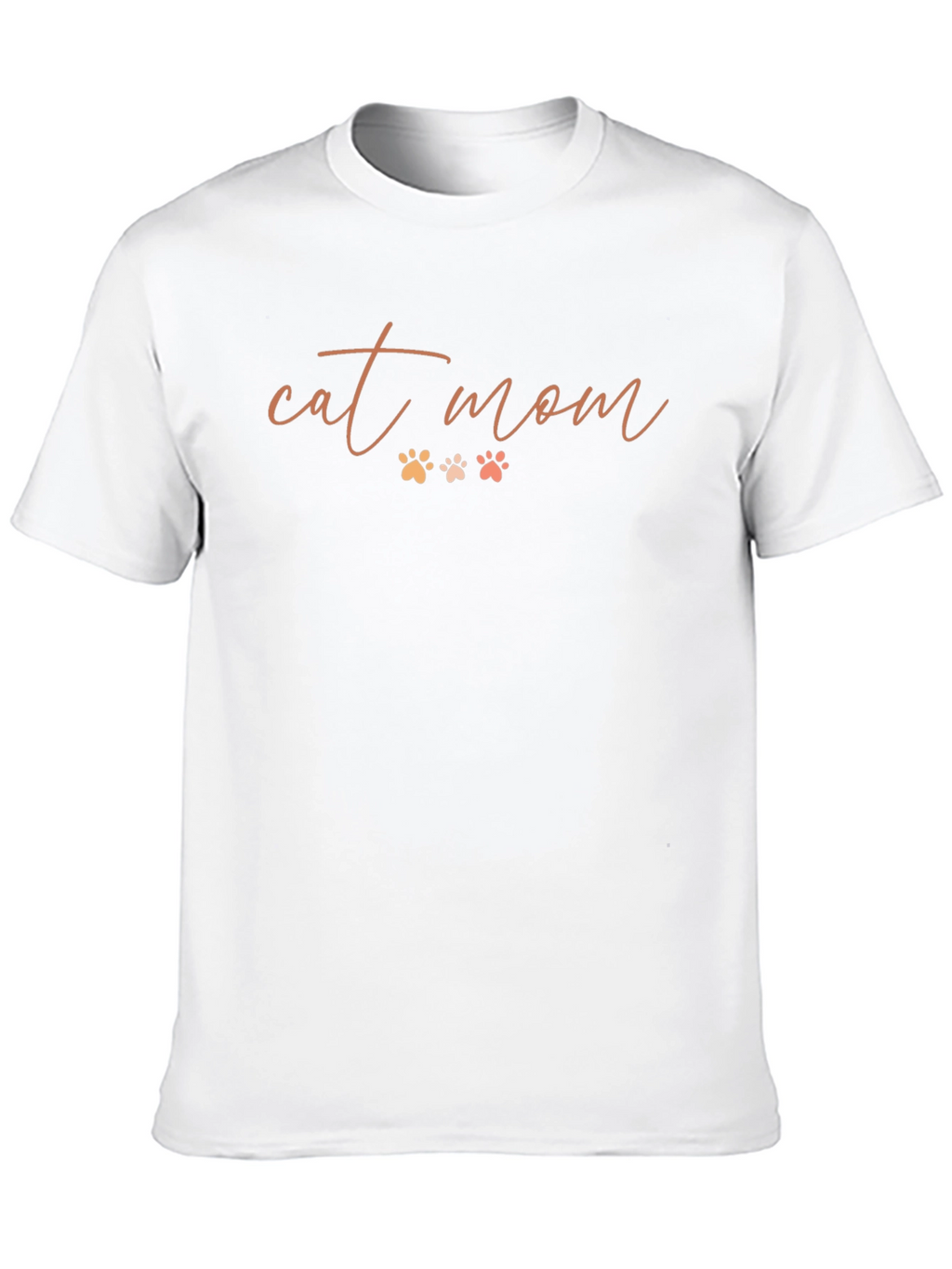 Cat Mom T-Shirt - Cute Paw Print Design