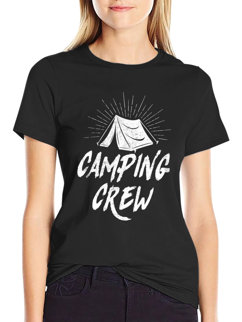 Camping Crew T-Shirt - Black Adventure Tee