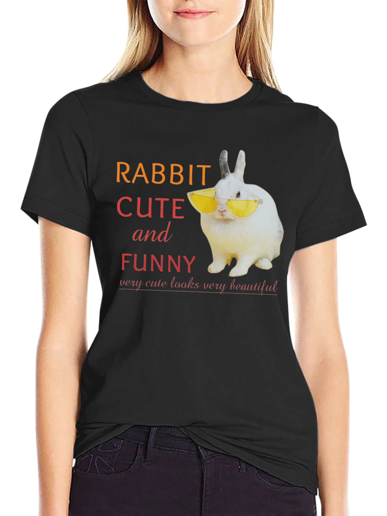 Rabbit Cute and Funny T-Shirt