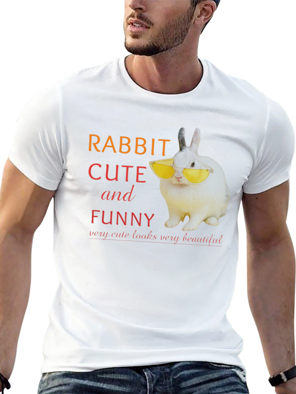Rabbit Cute and Funny T-Shirt