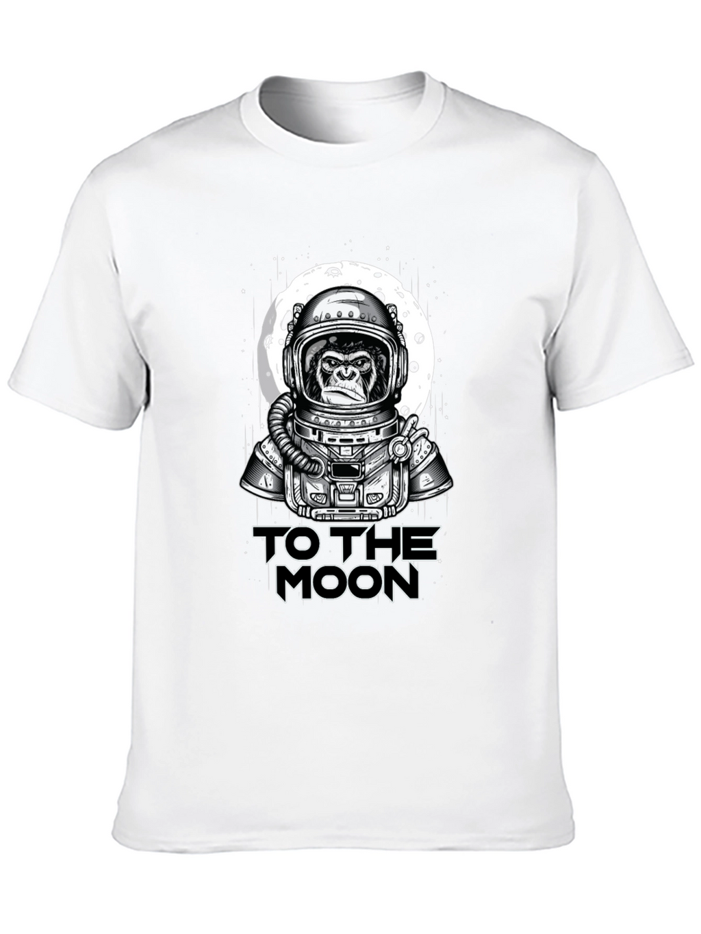 Ape Astronaut To The Moon Black T-Shirt