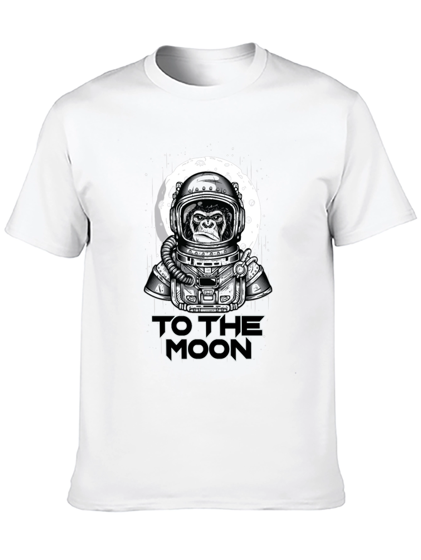 Ape Astronaut To The Moon Black T-Shirt
