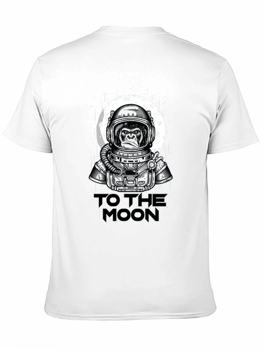 Ape Astronaut To The Moon Black T-Shirt