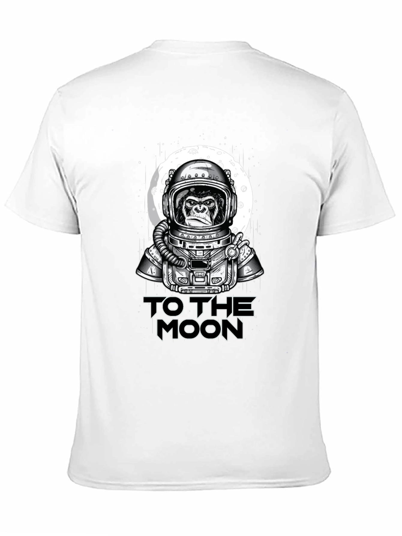 Ape Astronaut To The Moon Black T-Shirt