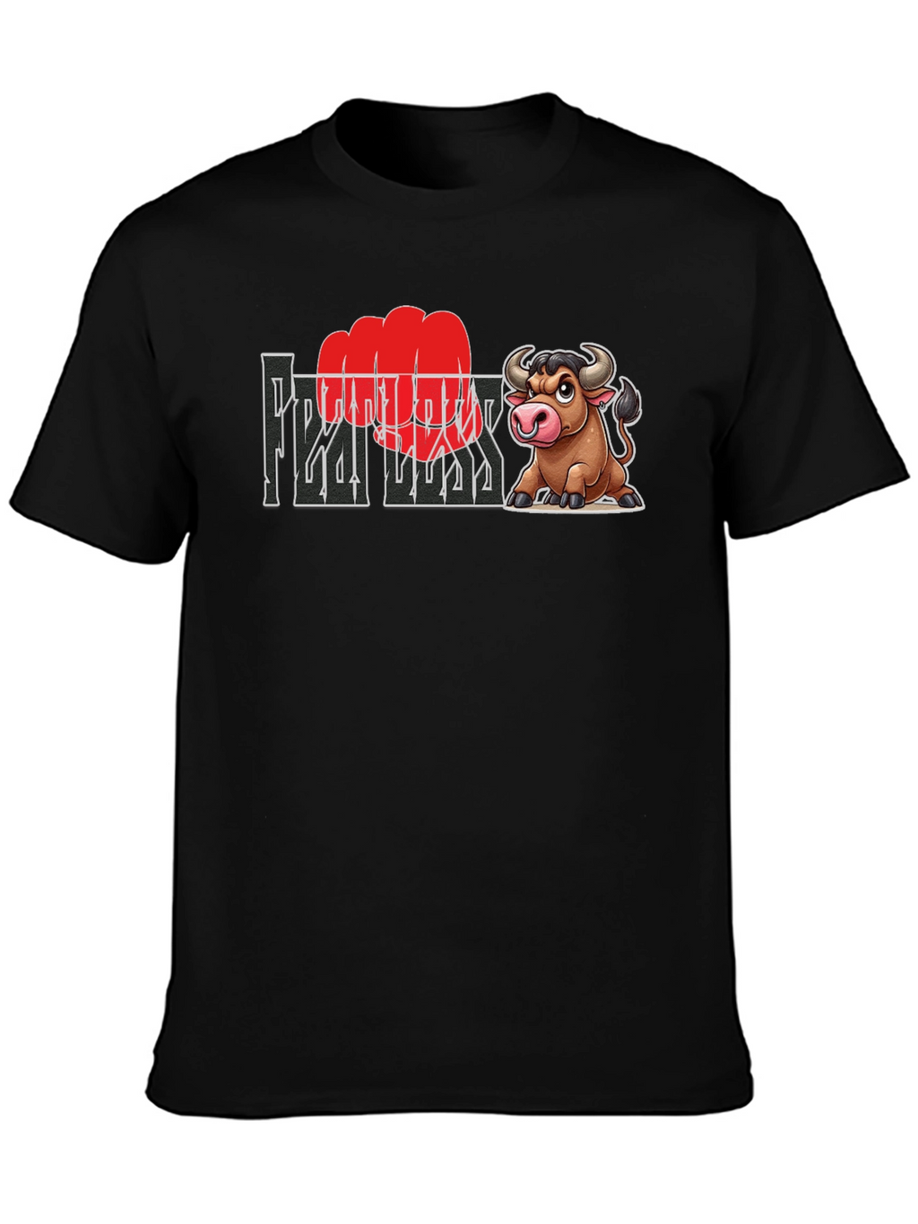 Fearless Bull Graphic Tee - Bold & Unique Design
